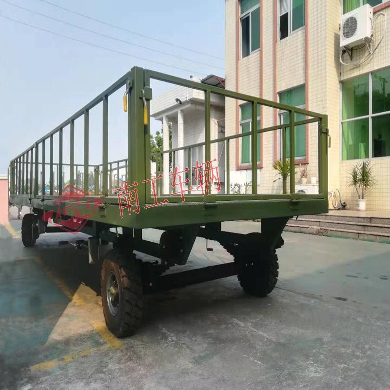 5吨护栏乐玩（中国） 全挂底盘拖车 军绿色